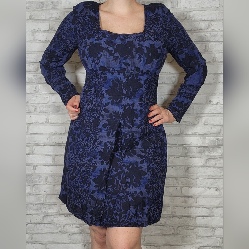 Rabbit Rabbit Rabbit Designs Blue Floral Vintage Dress